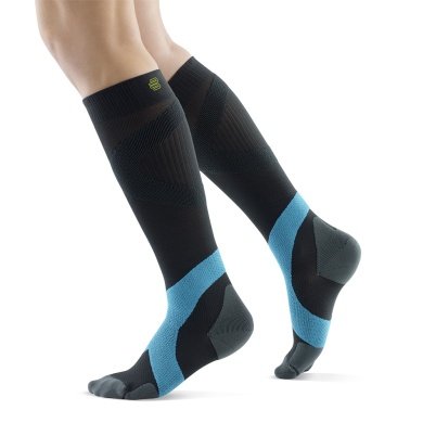 Bauerfeind Compression Socks Ball & Racket long dark grey/blue 1pc